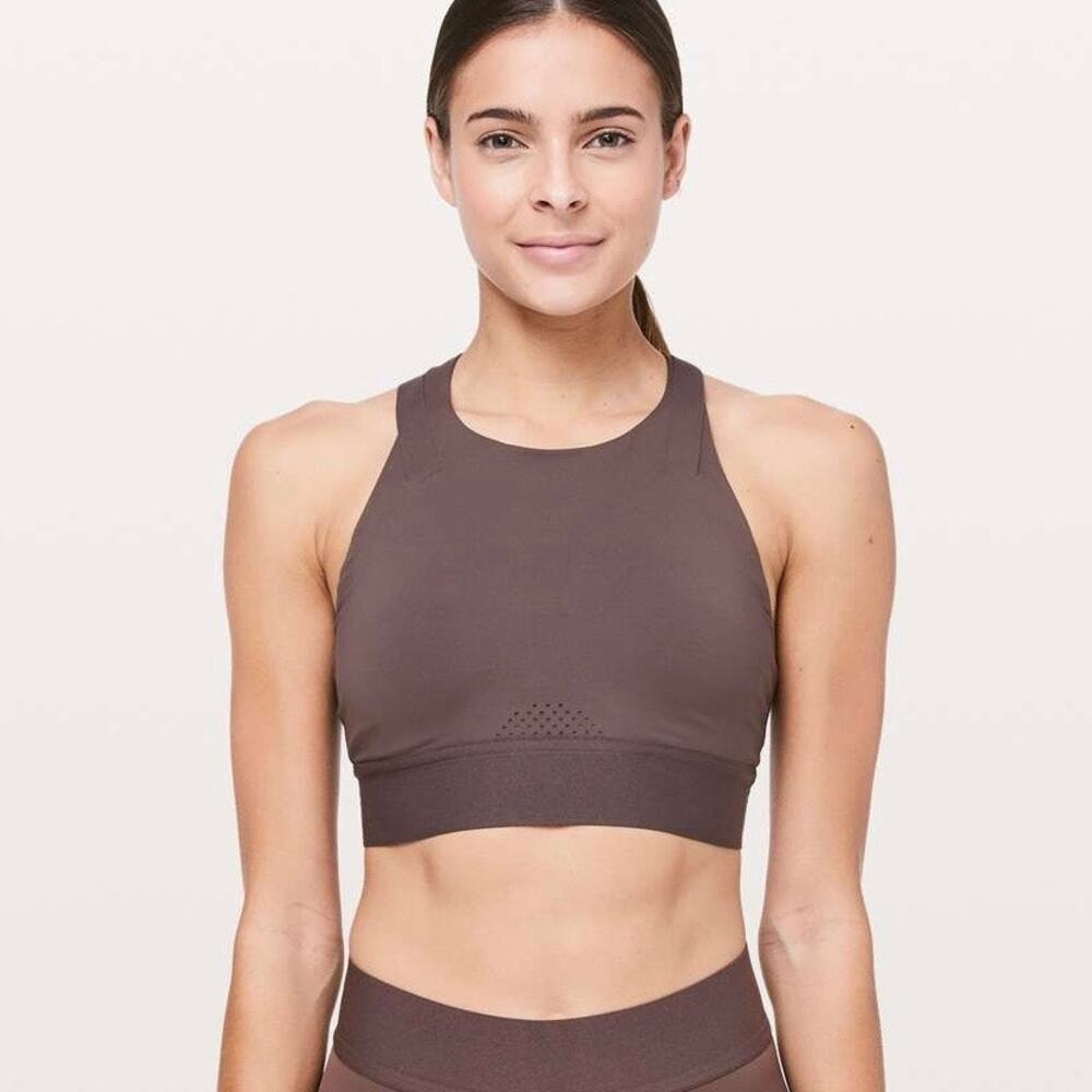 LULULEMON x Soul Cycle To The Beat Sports Bra Purple Taupe 4